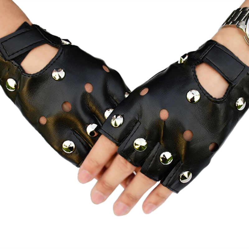 Leather Driving Glove - Moda danza moto rivetti guanti da