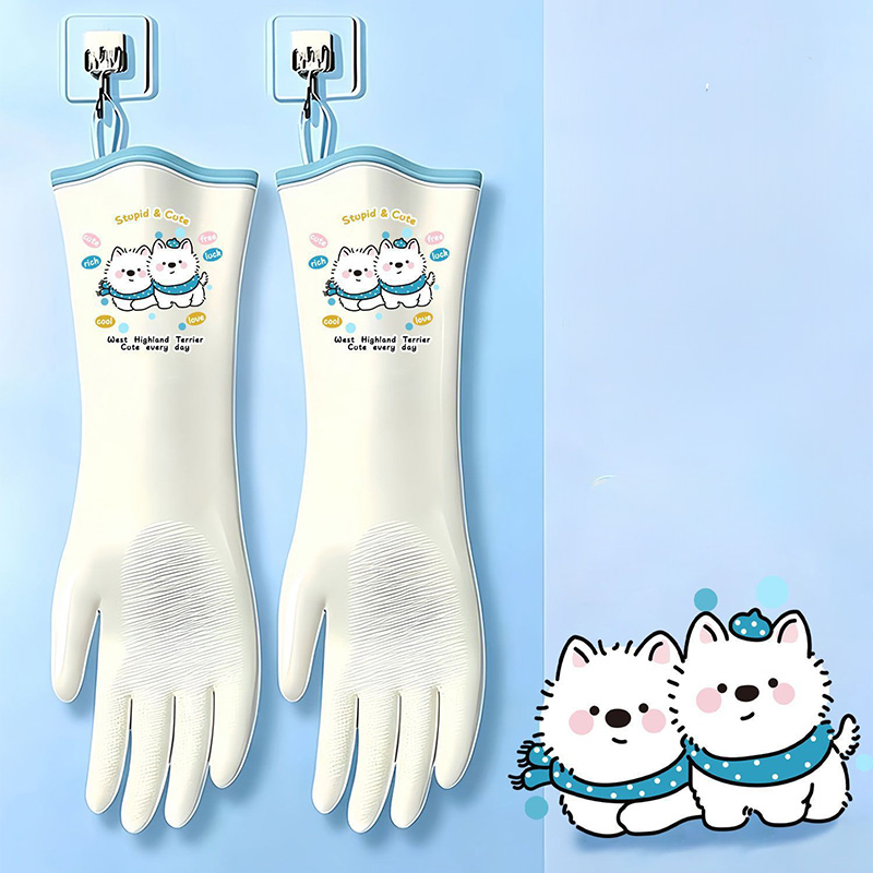 Dish Glove Rubber - Guanti in Nitrile per Lavaggio Piatti,