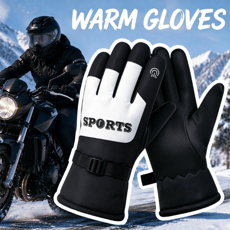 Ski Glove Waterproof - Guanti da moto invernali, impermeabili, caldi,